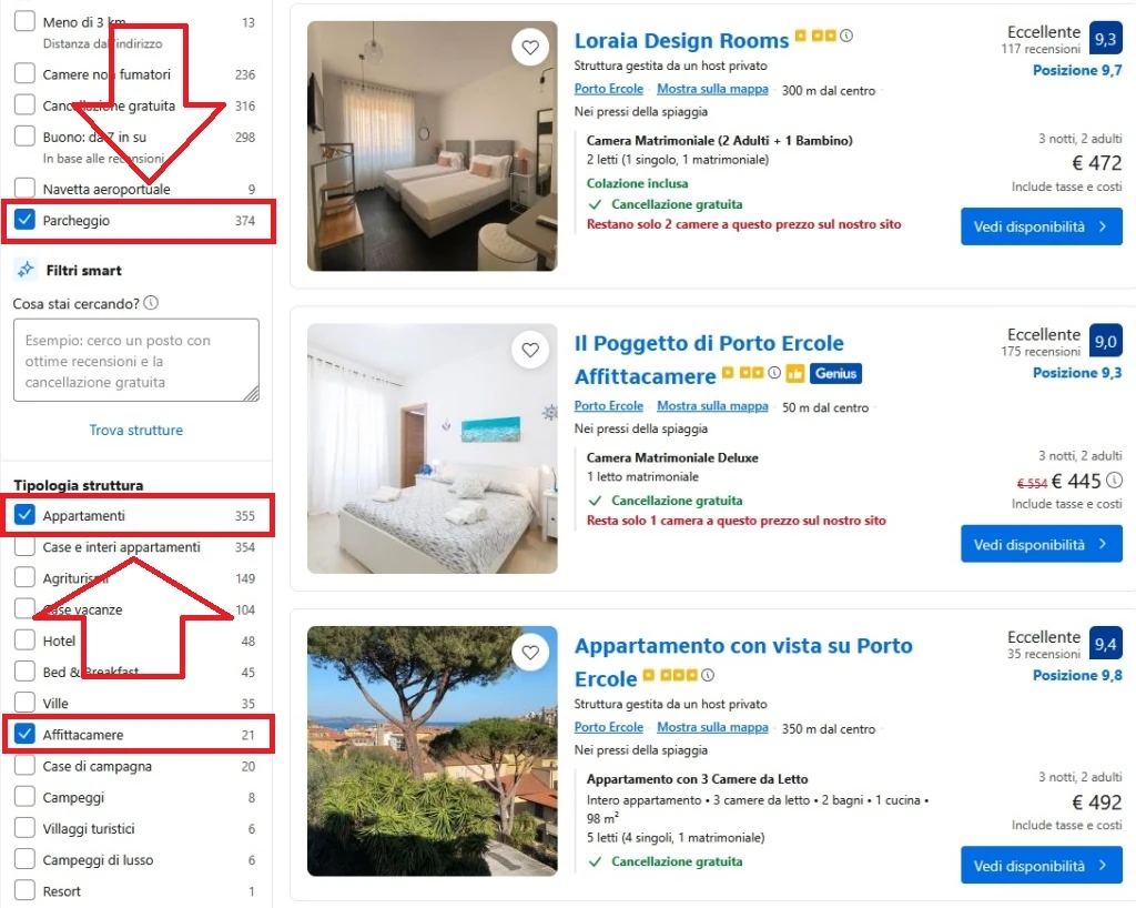 Porto Ercole appartamenti in affitto su booking.com